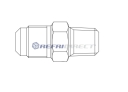 brass fittings Castel, SAE for NPT reduced unions Mod. 7140/21 1/4 SAE x 1/8 NPT